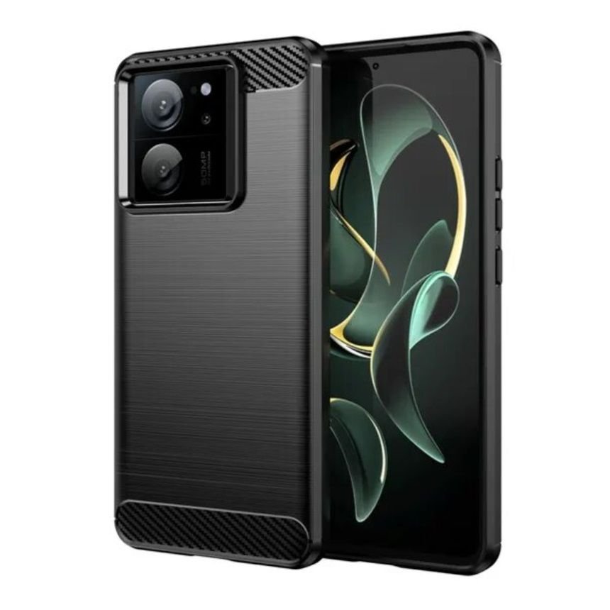 Funda Xiaomi 13T y Pro Gel Cepillada texturada Negra