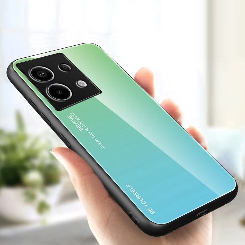 Carcasa Xiaomi Redmi Note 13 4G o 5G Trasera Cristal templado turquesa