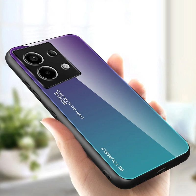 Carcasa Xiaomi Redmi Note 13 4G o 5G Trasera Cristal templado violeta