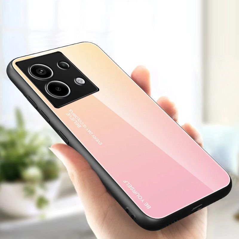 Carcasa Xiaomi Redmi Note 13 4G o 5G Trasera Cristal templado amarilla