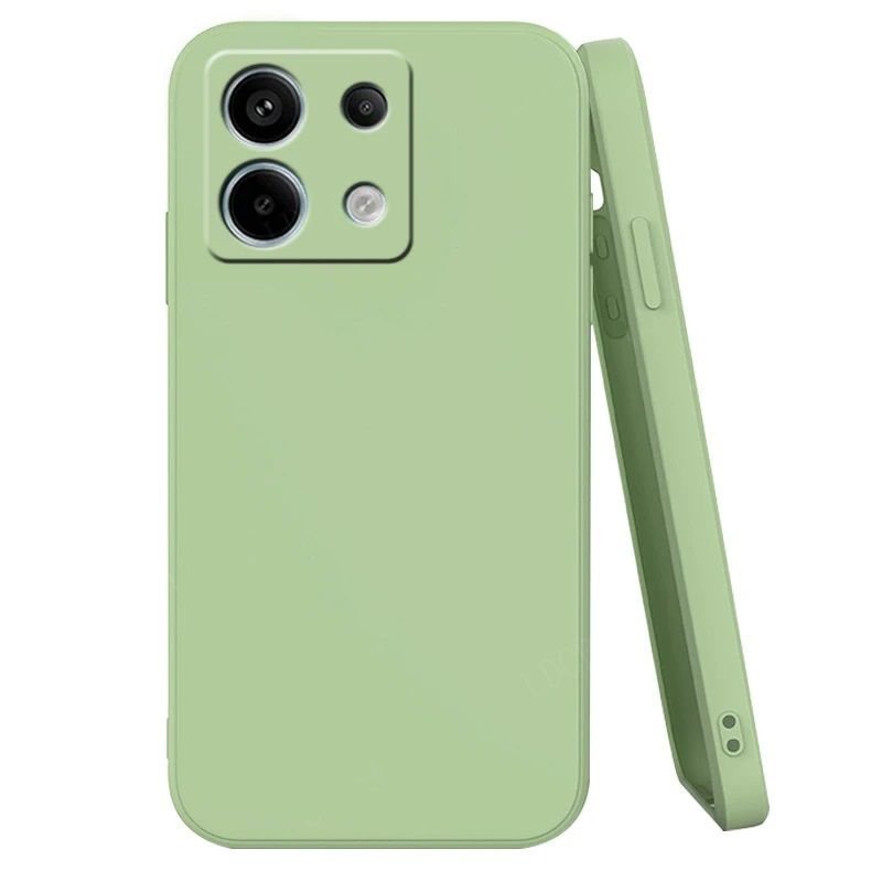 Funda silicona Redmi note 13 4G o 5G con tacto sedoso verde