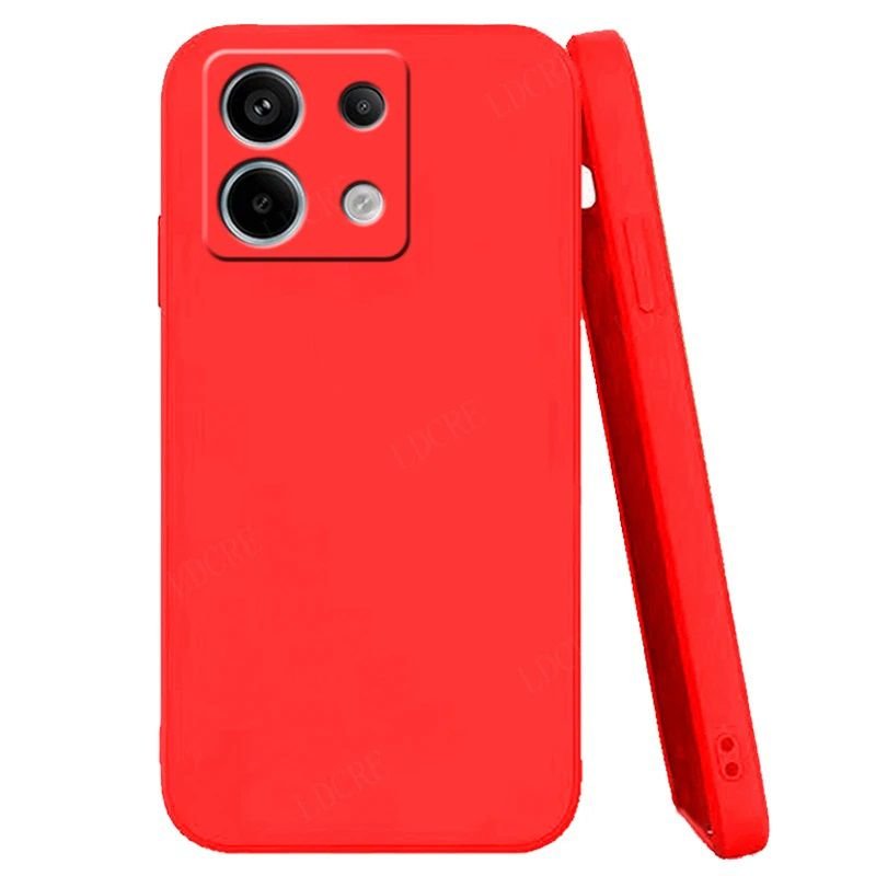 Funda silicona Redmi note 13 4G o 5G con tacto sedoso roja