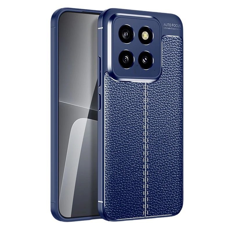 Funda Xiaomi 14 TPU Textura Cuero Azul