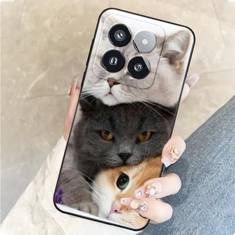 Funda silicona Xiaomi 14 Gatitos