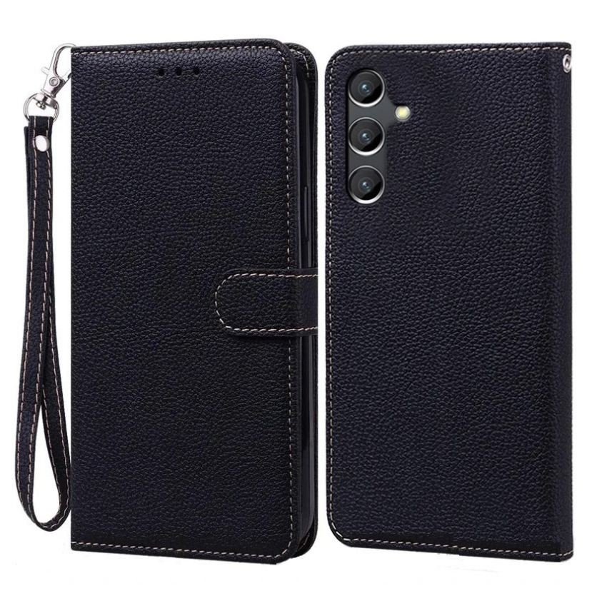 Funda Libro Samsung Galaxy A55 cuero Soporte Negra