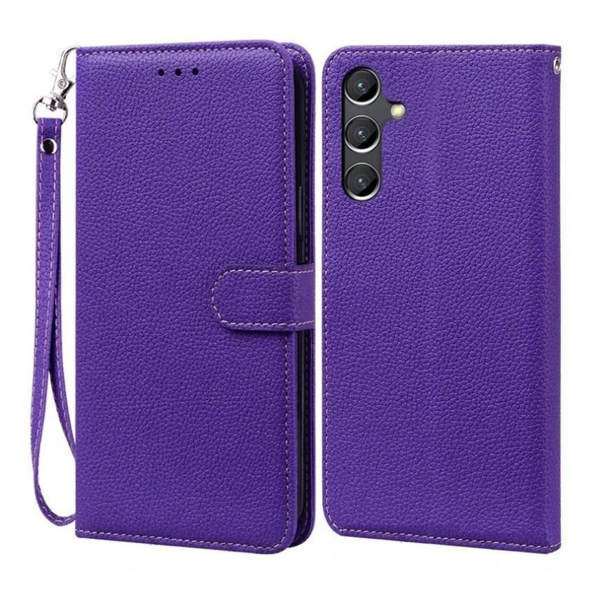 Funda Libro Samsung Galaxy A55 cuero Soporte Violeta