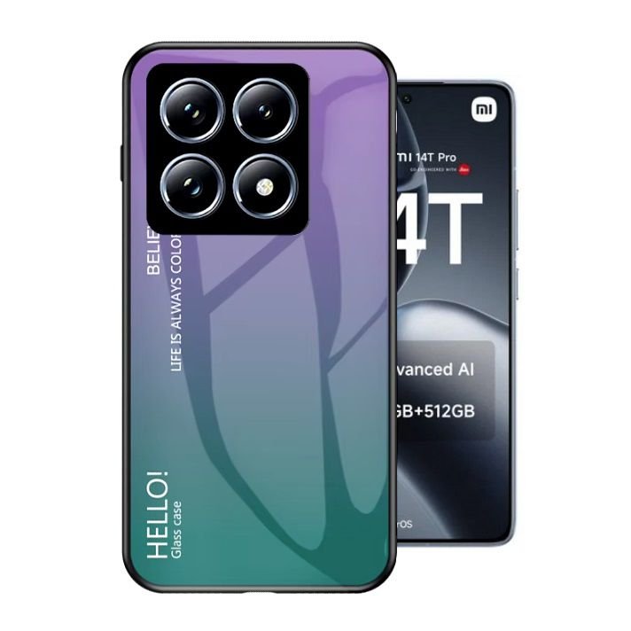 Carcasa Xiaomi 14T Trasera Cristal templado Verde