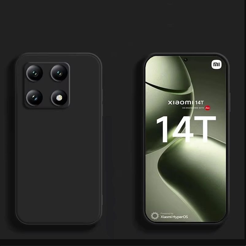 Funda silicona Xiaomi 14T con tacto sedoso negra