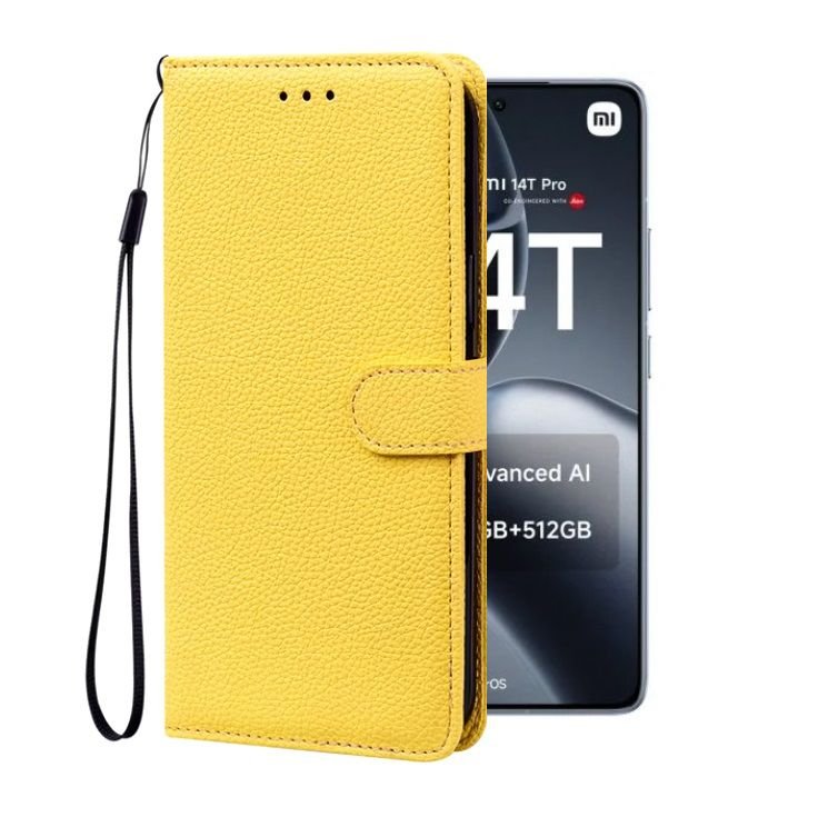 Funda cartera Xiaomi 14T Soporte Amarilla