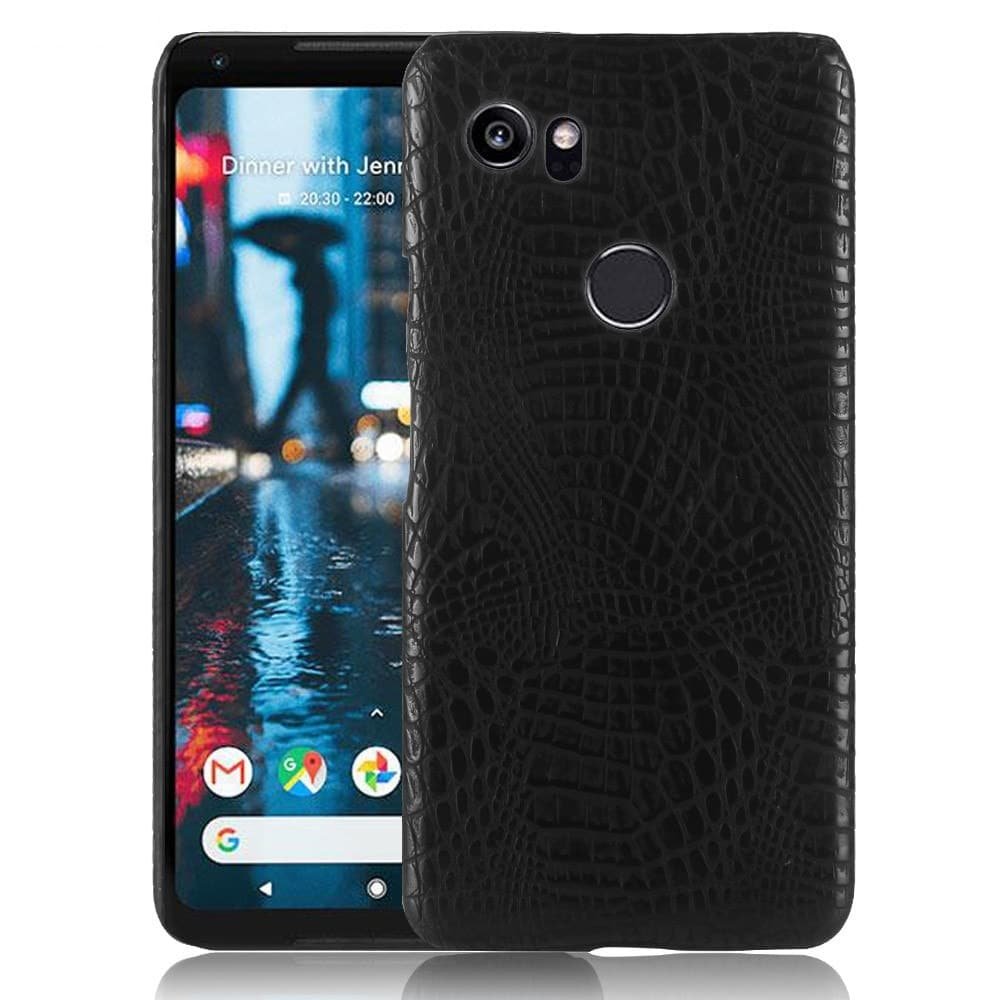 Funda carcasa cuero negra cocrodilo Google pixel 2 XL