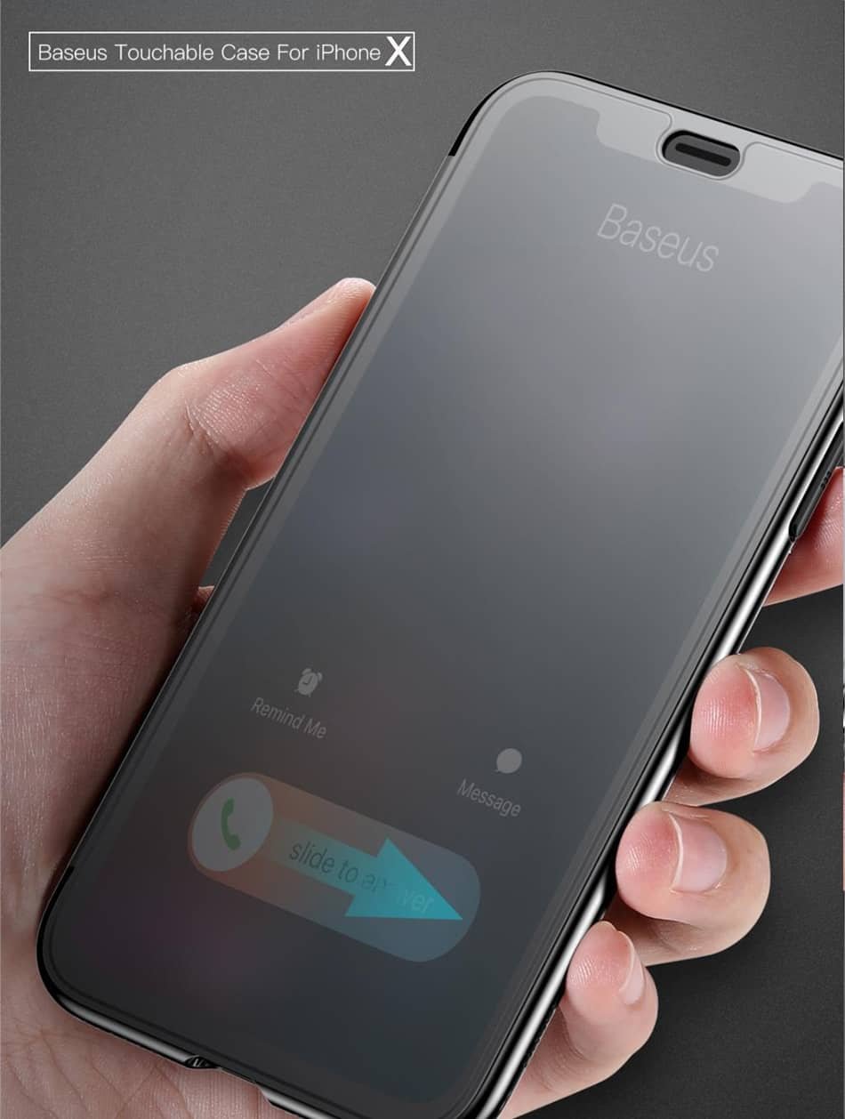Funda Baseus Iphone X Gel con Cristal Templado.