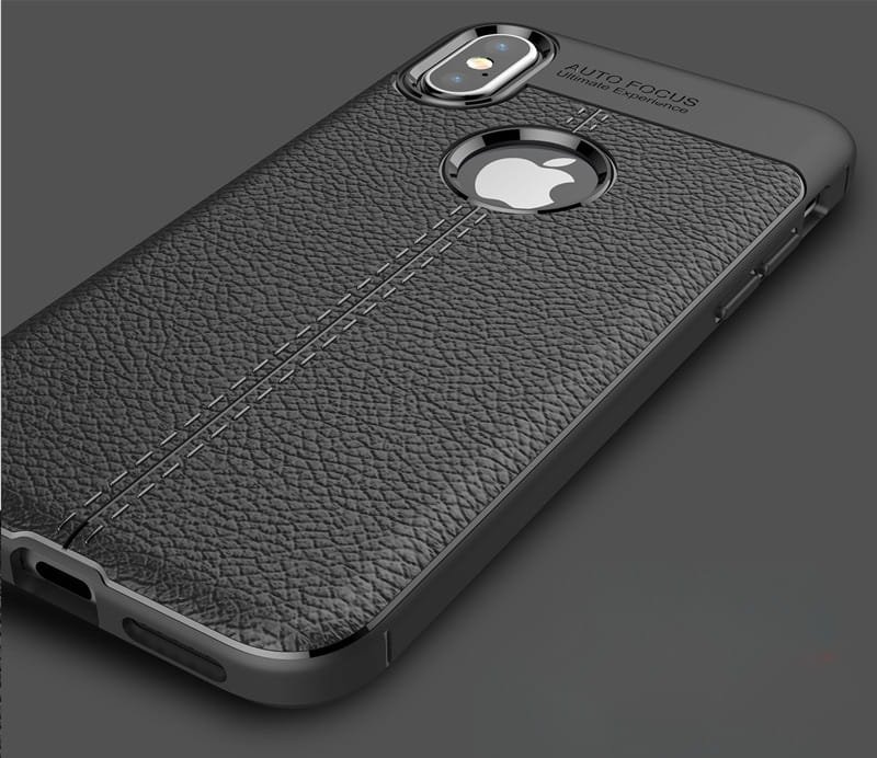 Funda iPhone X Gel Cuero 3D.
