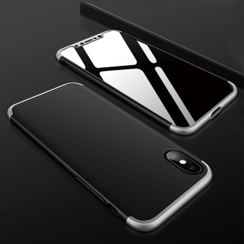 Carcasa iPhone X 3 en 1 con crisal templado Run.