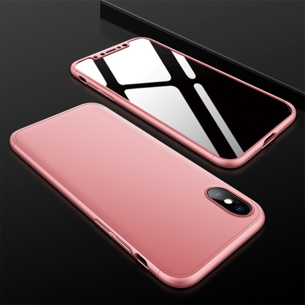 Carcasa iPhone X 3 en 1 con crisal templado Run.