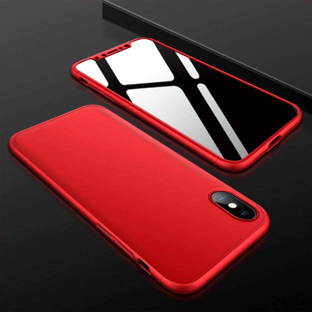 Carcasa iPhone X 3 en 1 con crisal templado Run.