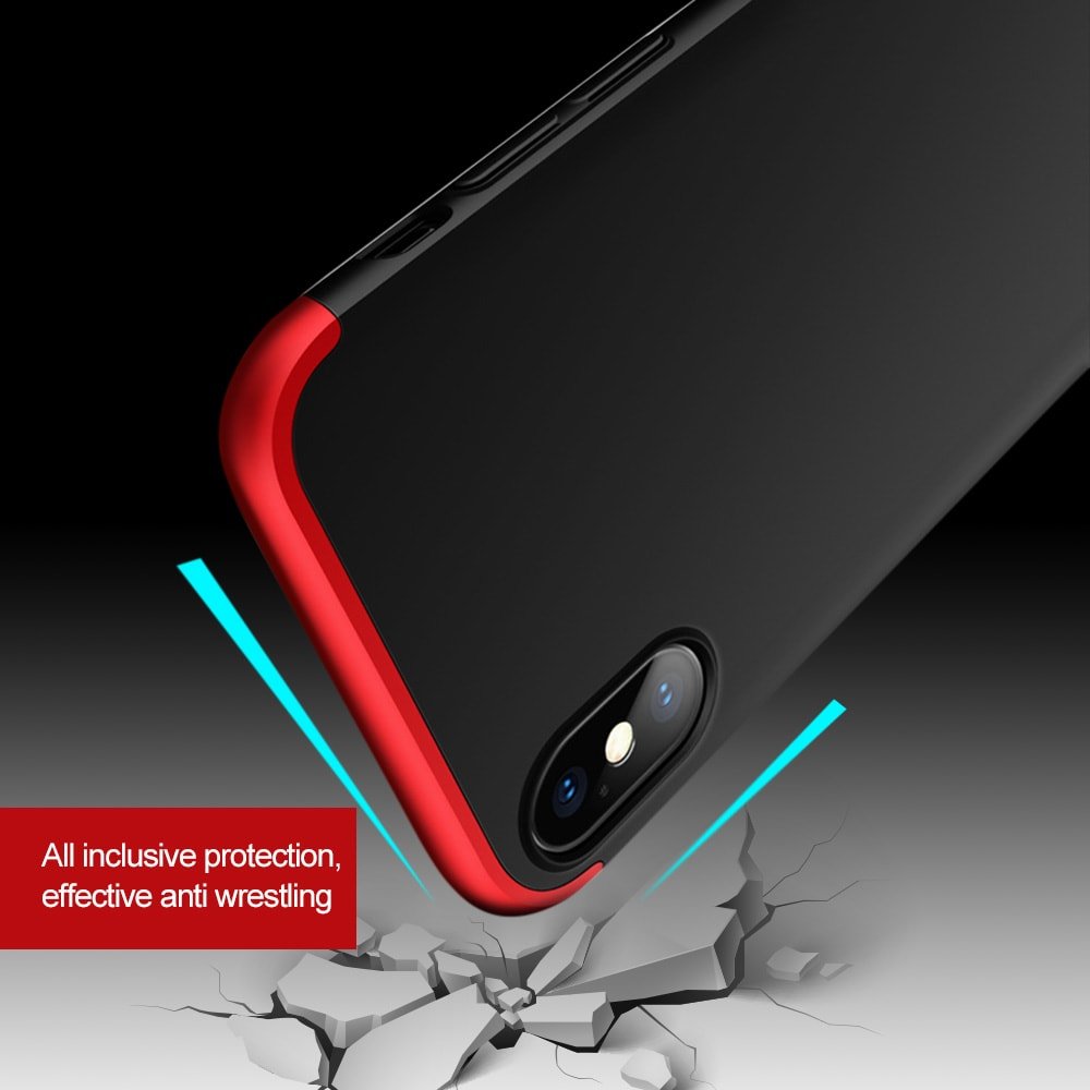 Carcasa iPhone X 3 en 1 con crisal templado Run.