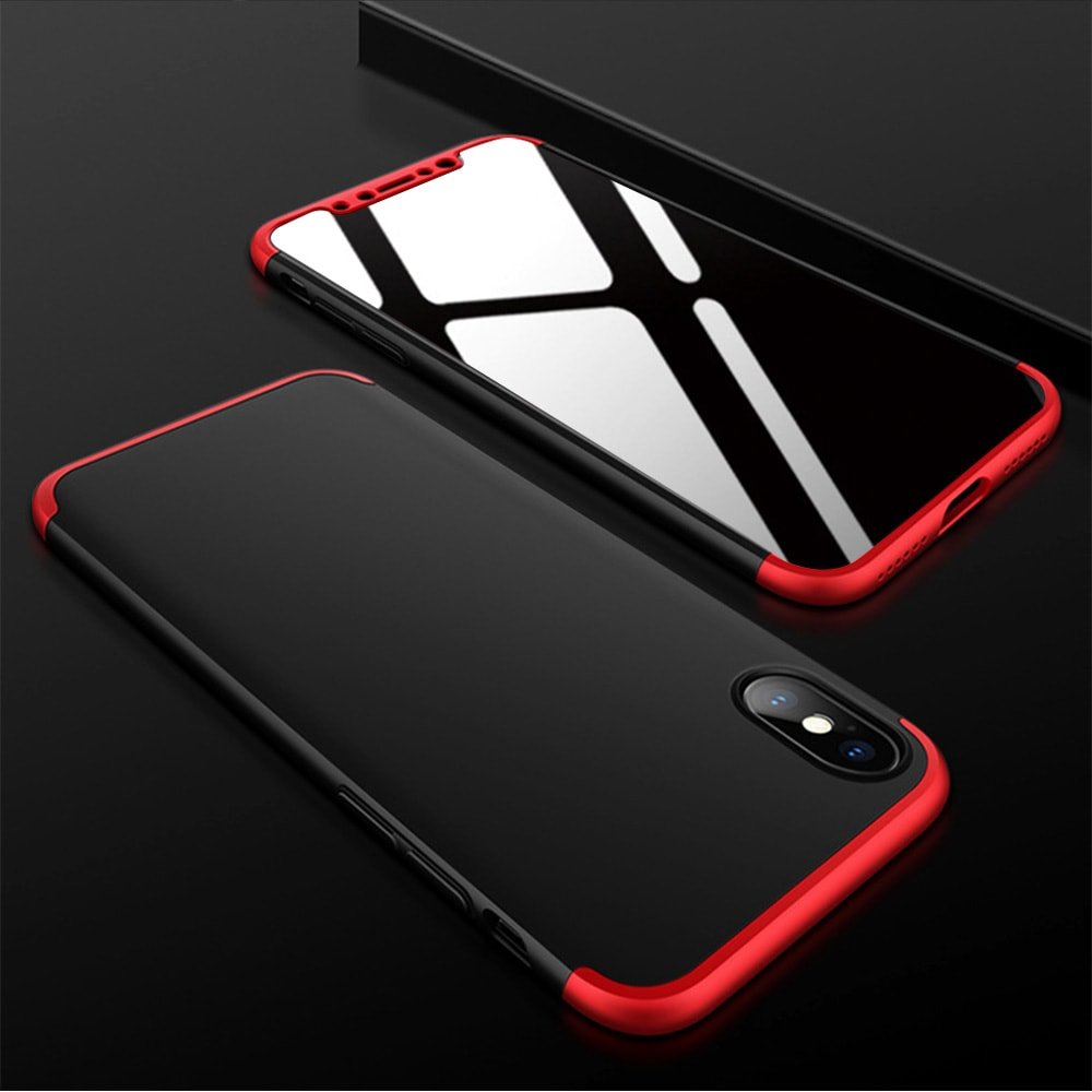 Carcasa iPhone X 3 en 1 con crisal templado Run.