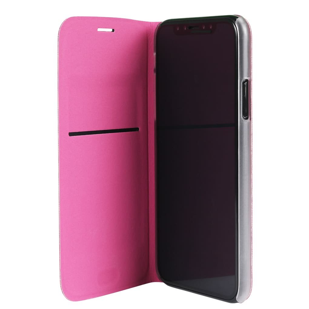 Funda Libro iPhone X rosa.