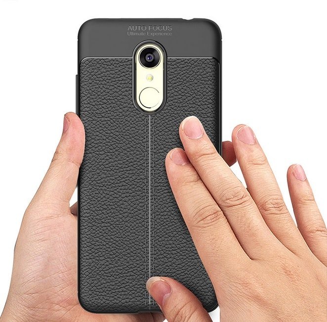 Funda Xiaomi Redmi 5 Plus Tpu Cuero 3D Negra