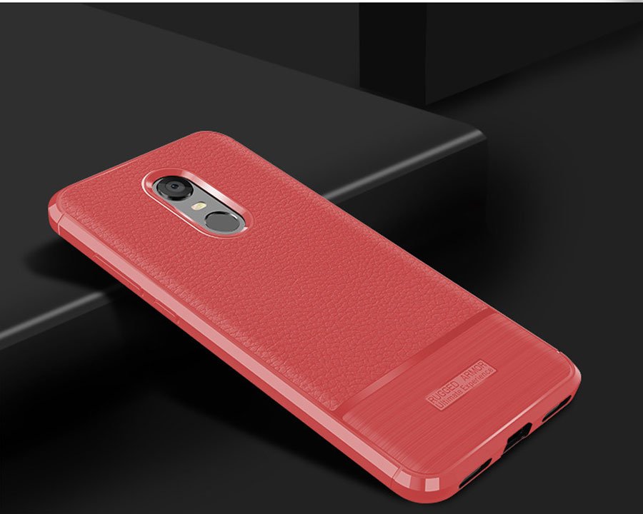 Funda Xiaomi Redmi 5 Plus Gel Rugged roja