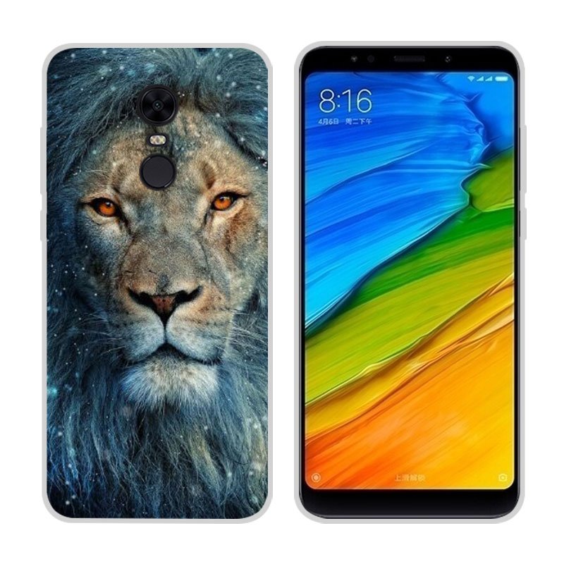 Funda Xiaomi Redmi 5 Plus Gel Dibujo Leon