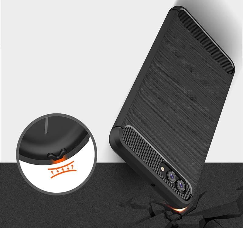 funda gel tpu cepillada negra Honor View 10