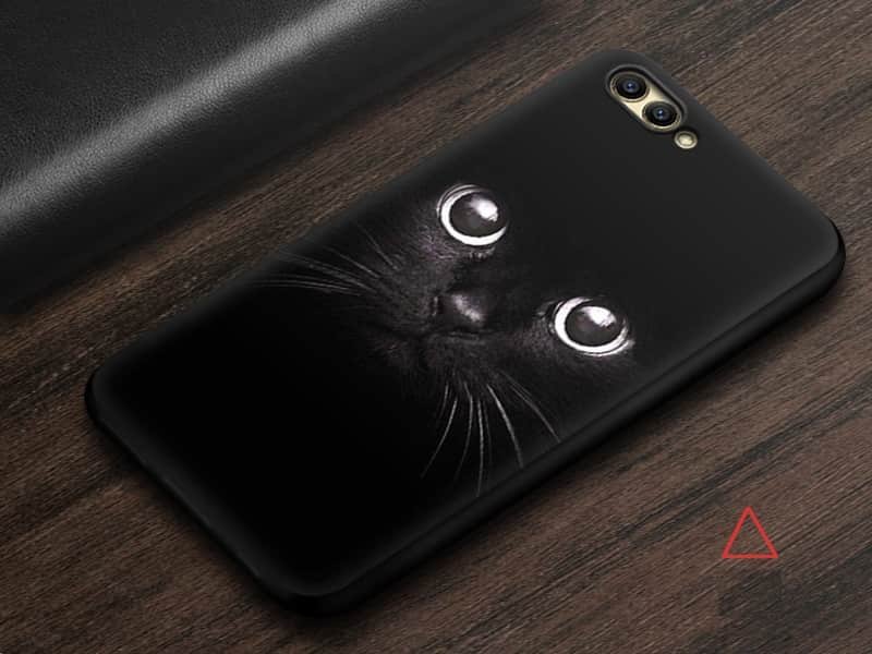 Funda Honor View 10 Gel Dibujo Felino Indestructible de alta calidad.