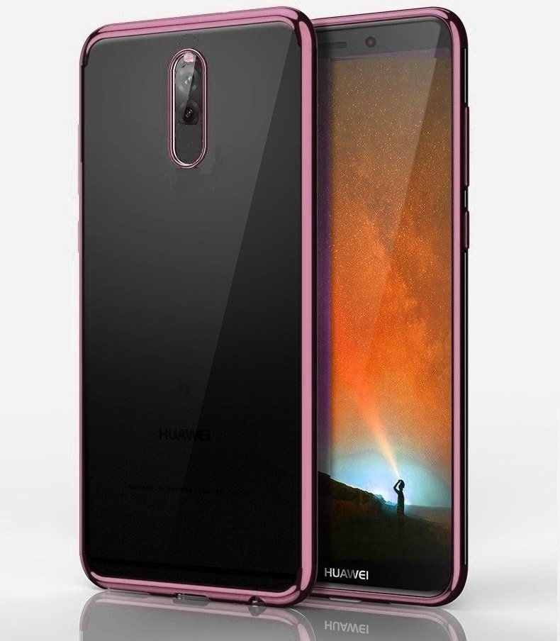 funda silicona metalizada huawei mate 10 Lite Rosa
