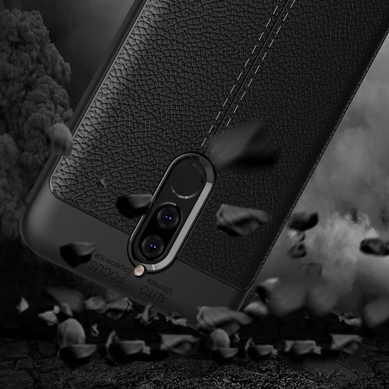 Funda Huawei Mate 10 Lite Tpu Cuero 3D Negra