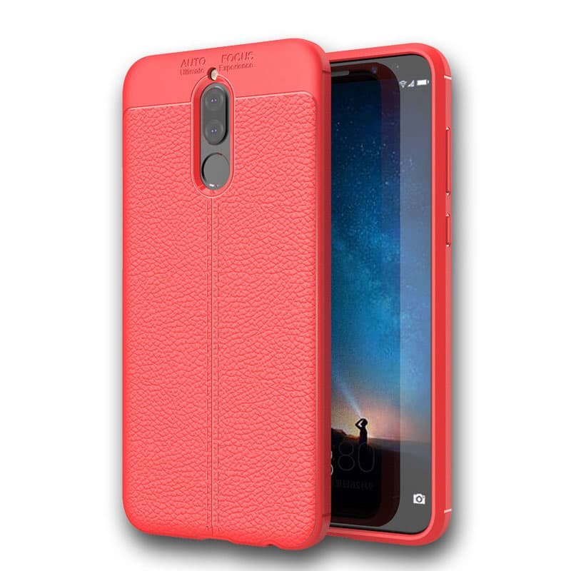 Funda Huawei Mate 10 Lite Tpu Cuero 3D Roja