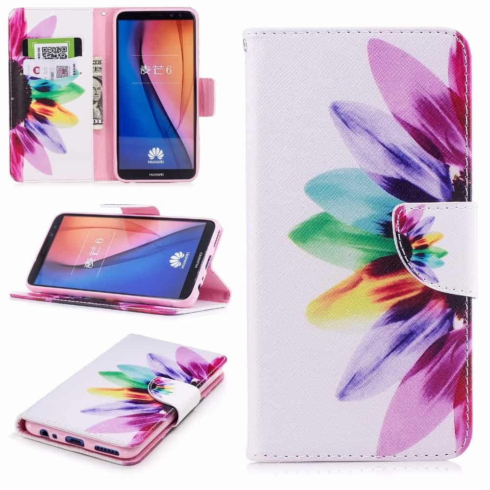 Funda Libro Huawei Mate 10 Lite Plumas