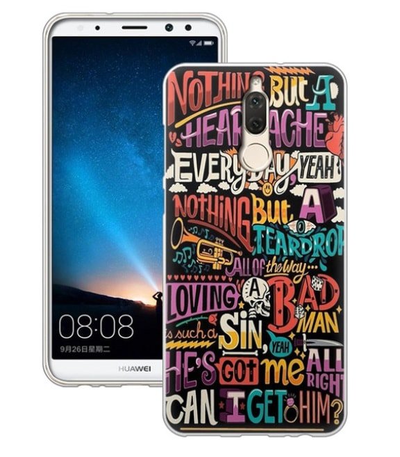 Funda Huawei Mate 10 Lite Gel Dibujo Graffiti.