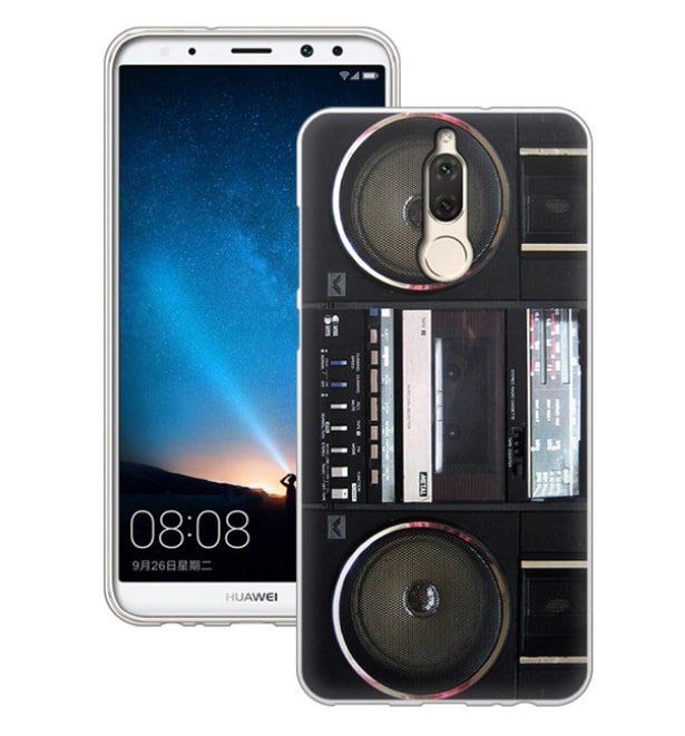 Funda Huawei Mate 10 Lite Gel Dibujo Radio Cassette.