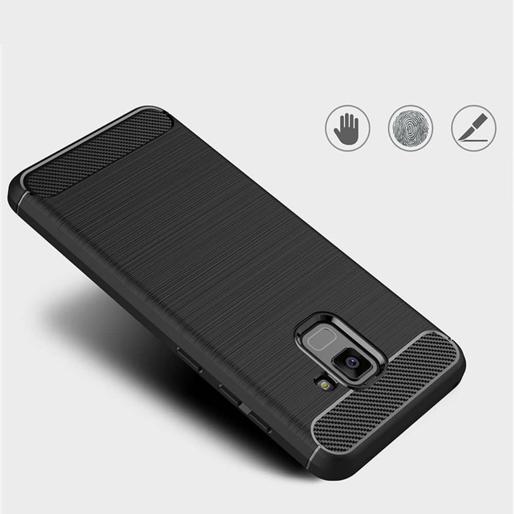 funda gel tpu cepillada negra Samsung Galaxy A8 2018
