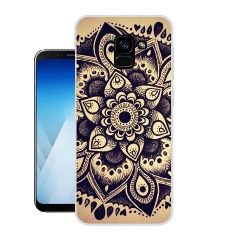 Funda Samsung Galaxy A8 2018 Gel Dibujo Flor