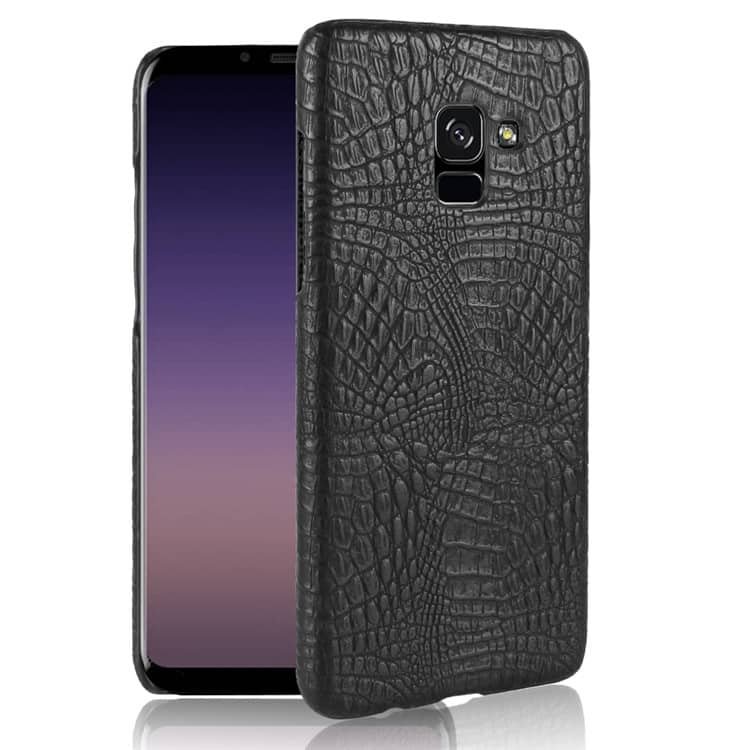 Funda carcasa cuero cocrodilo Negra Samsung Galaxy A8 2018
