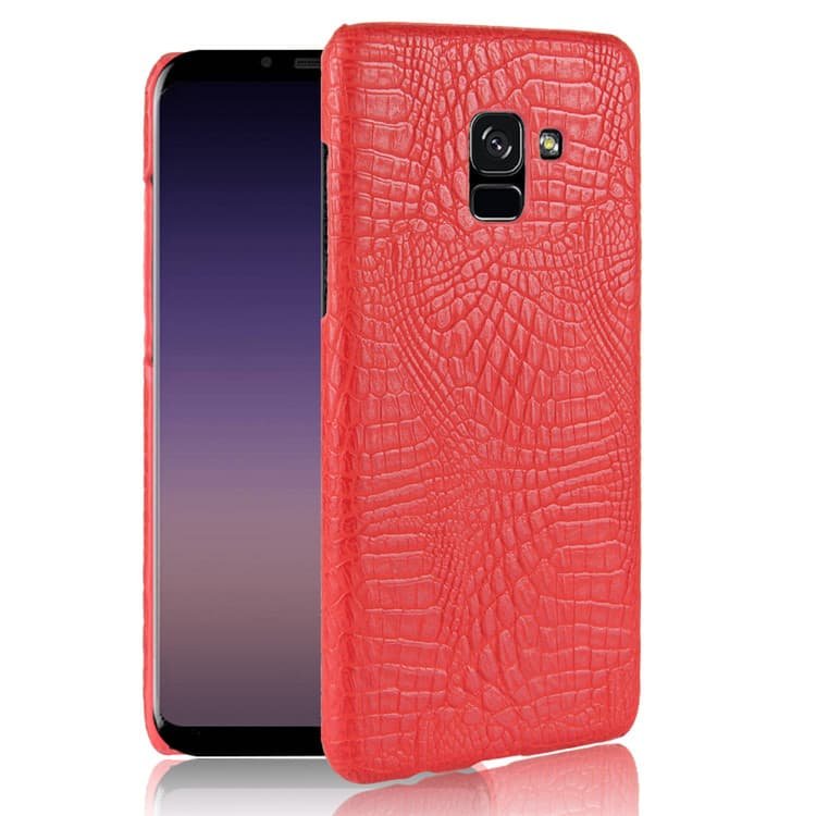 Funda carcasa cuero cocrodilo Rojo Samsung Galaxy A8 Plus 2018