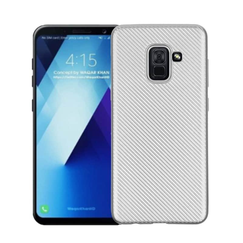 Funda Samsung Galaxy A8 2018 Gel Carbono Gris