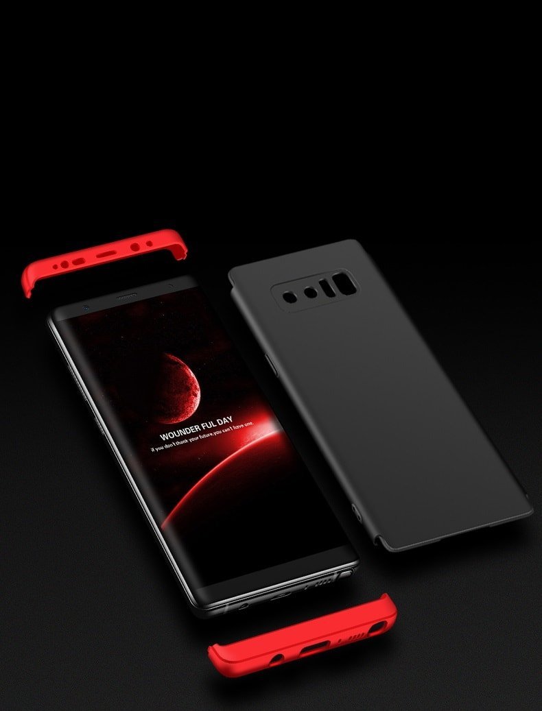 Funda 360 Samsung Galaxy Note 8 Negra y Roja