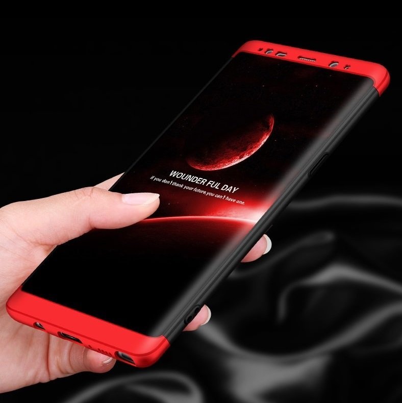 Funda 360 Samsung Galaxy Note 8 Negra y Roja