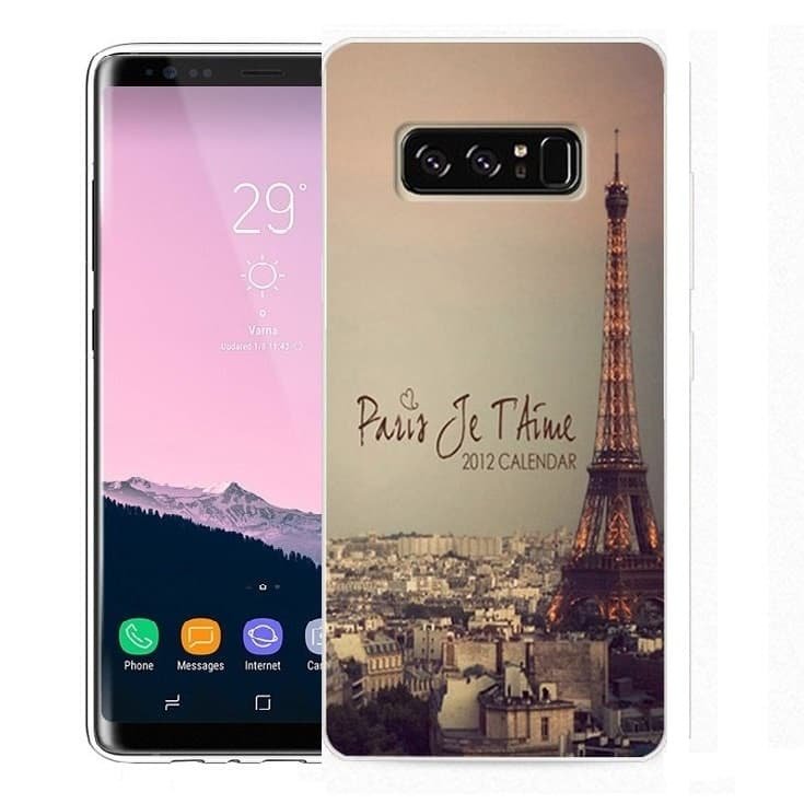 Funda Samsung Galaxy Note 8 Gel Dibujo Paris Indestructible de alta calidad.