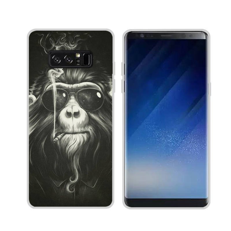 Funda Samsung Galaxy Note 8 Gel Dibujo Mono Indestructible de alta calidad.