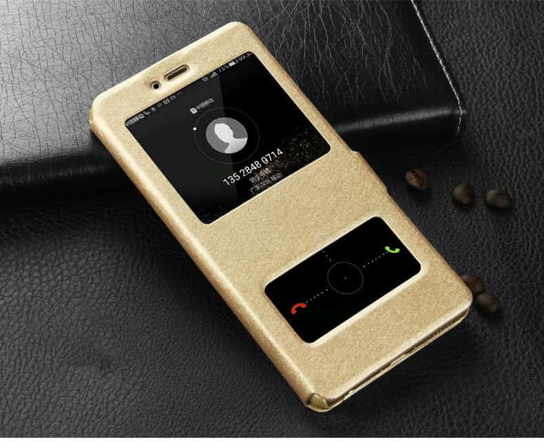 Funda Libro Huawei Mate 10 Lite con Tapa y Soporte dorada