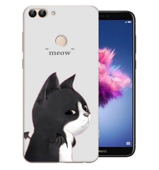 Funda Huawei P Smart Gel Dibujo Miau Indestructible de alta calidad.
