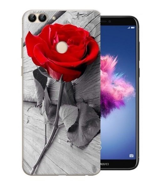 Funda Huawei P Smart Gel Dibujo Rosa Indestructible de alta calidad.
