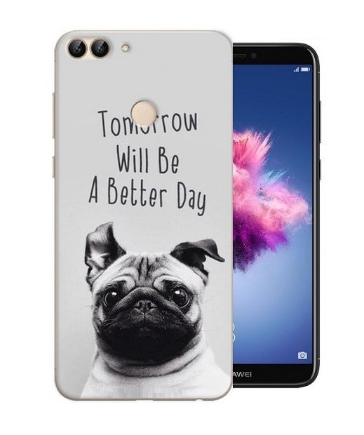 Funda Huawei P Smart Gel Dibujo Perro Indestructible de alta calidad.