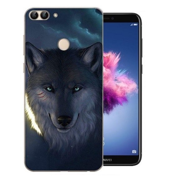 Funda Huawei P Smart Gel Dibujo Lobo Indestructible de alta calidad.
