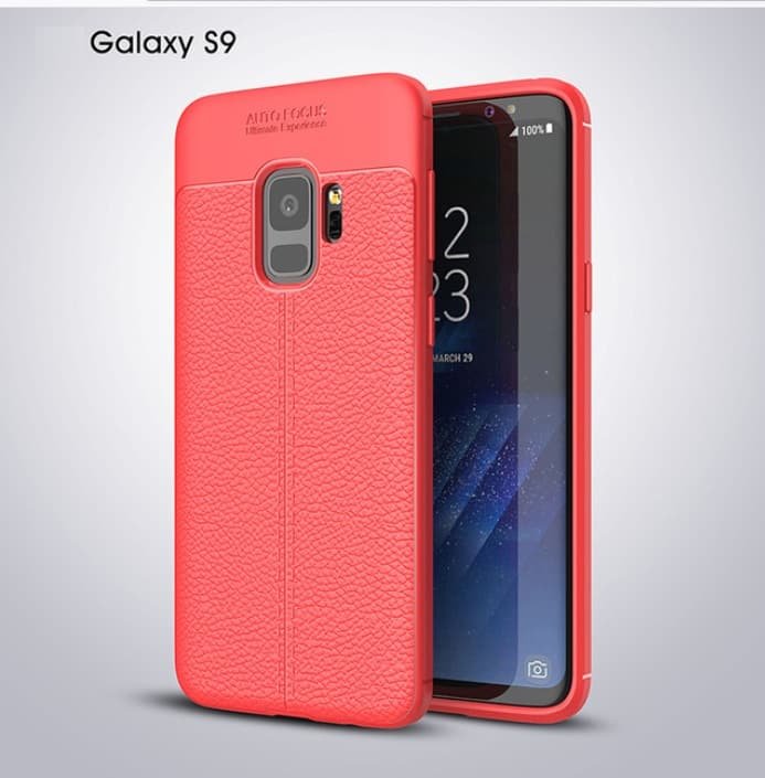 Funda Samsung Galaxy S9 Gel Cuero 3D Roja.
