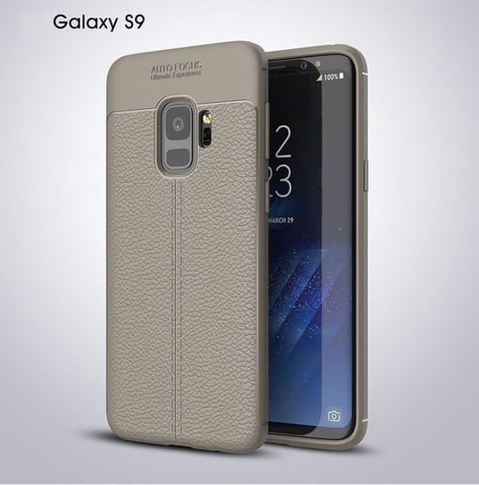 Funda Samsung Galaxy S9 Gel Cuero 3D Gris.