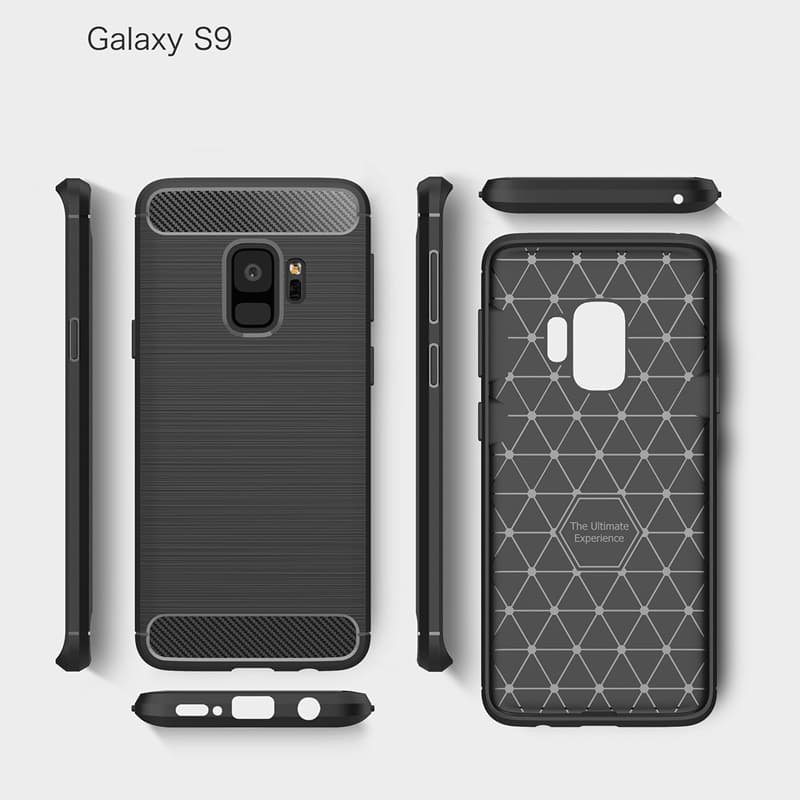 funda gel tpu cepillada negra Samsung Galaxy S9